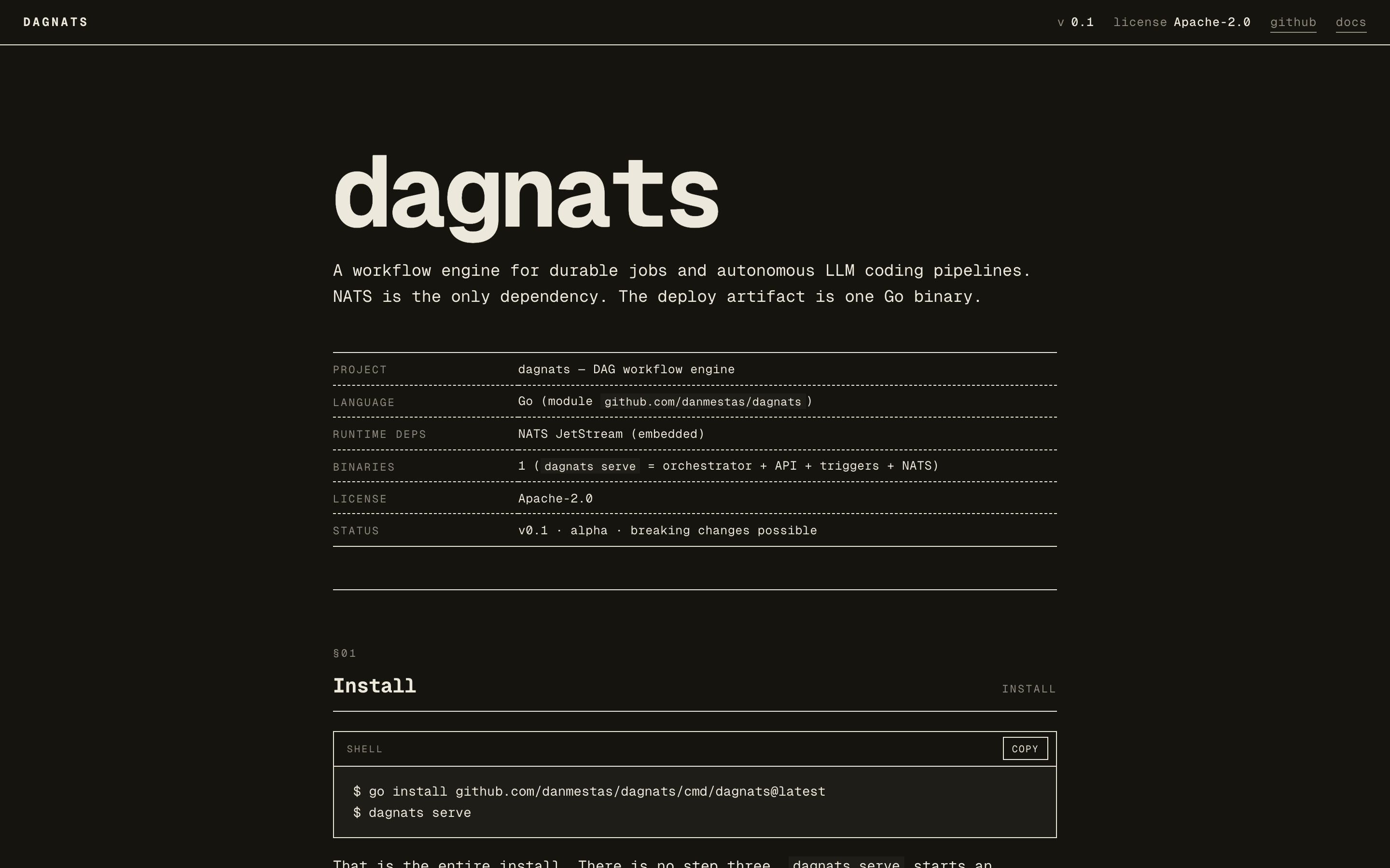 DagNats screenshot